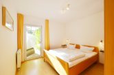 Reserviert!!! 2-Zimmer-Apartment mit Terrasse und Gartenanteil - Blick in das Schlafzimmer